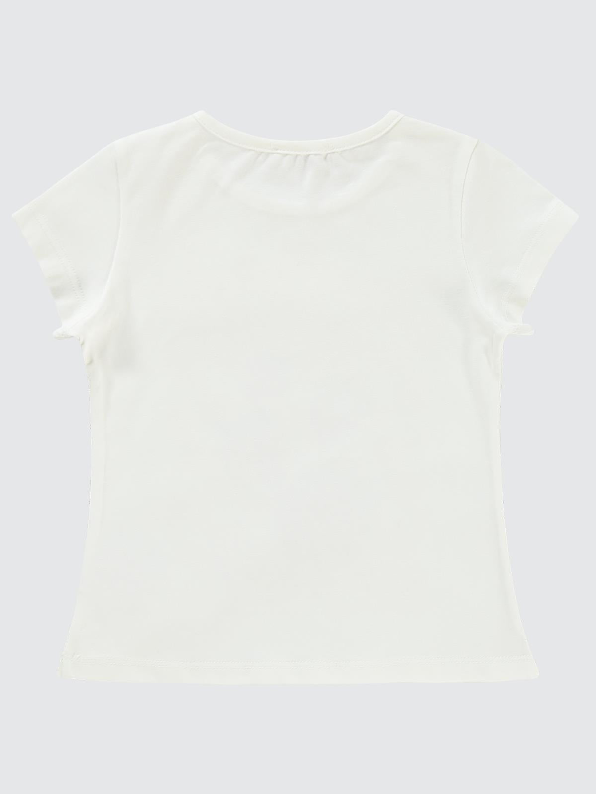 Civil Girls Çilek Baskılı 2-5 Yaş Tişört - Ekru