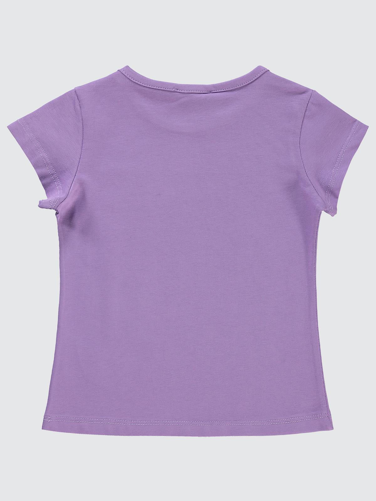 Civil Girls Unicorn Baskılı 2-5 Yaş Tişört - Lila
