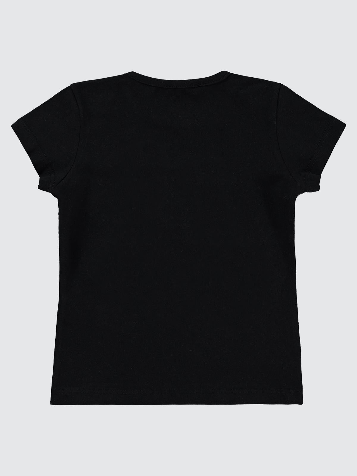 Civil Girls Cherry Baskılı 2-5 Yaş Tişört - Siyah