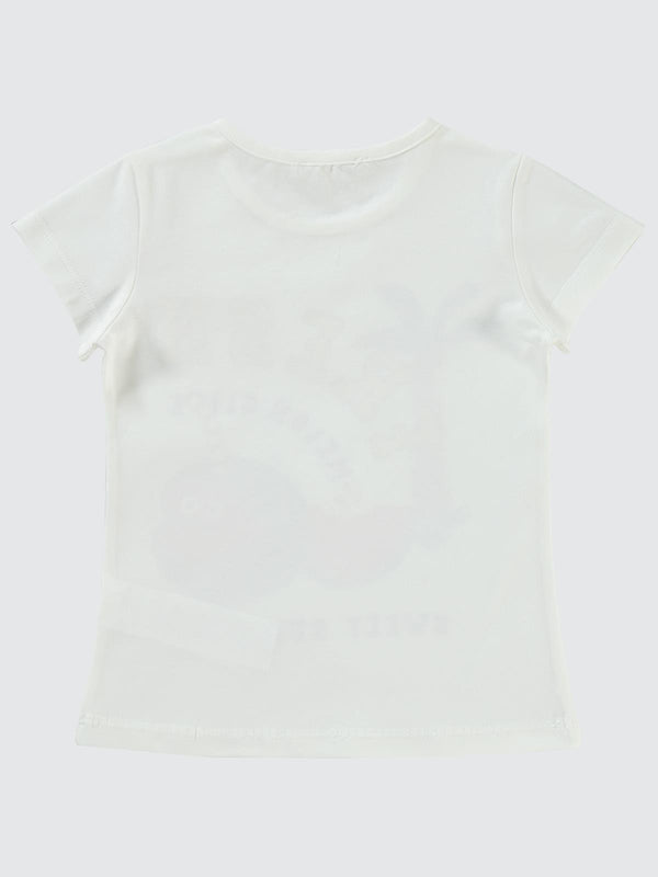 Civil Girls Karpuz Baskılı 2-5 Yaş Tişört - Ekru