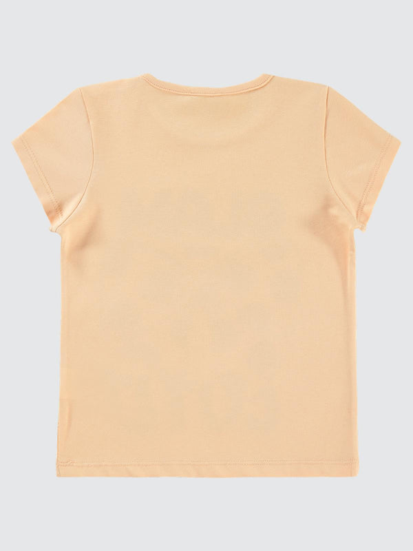Civil Girls Fiyonk Baskılı 2-5 Yaş Tişört - Turuncu