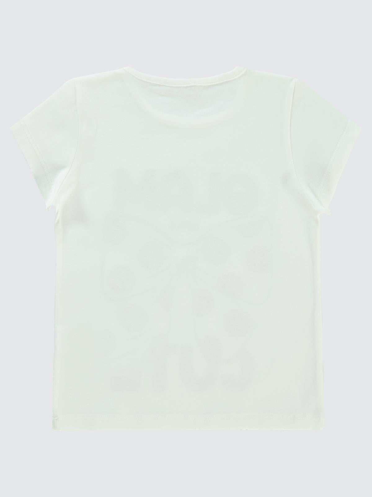 Civil Girls Fiyonk Baskılı 2-5 Yaş Tişört - Ekru