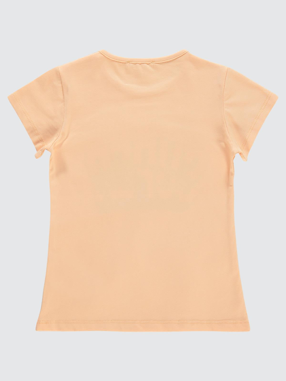 Civil Girls Super Baskılı 6-9 Yaş Tişört - Turuncu