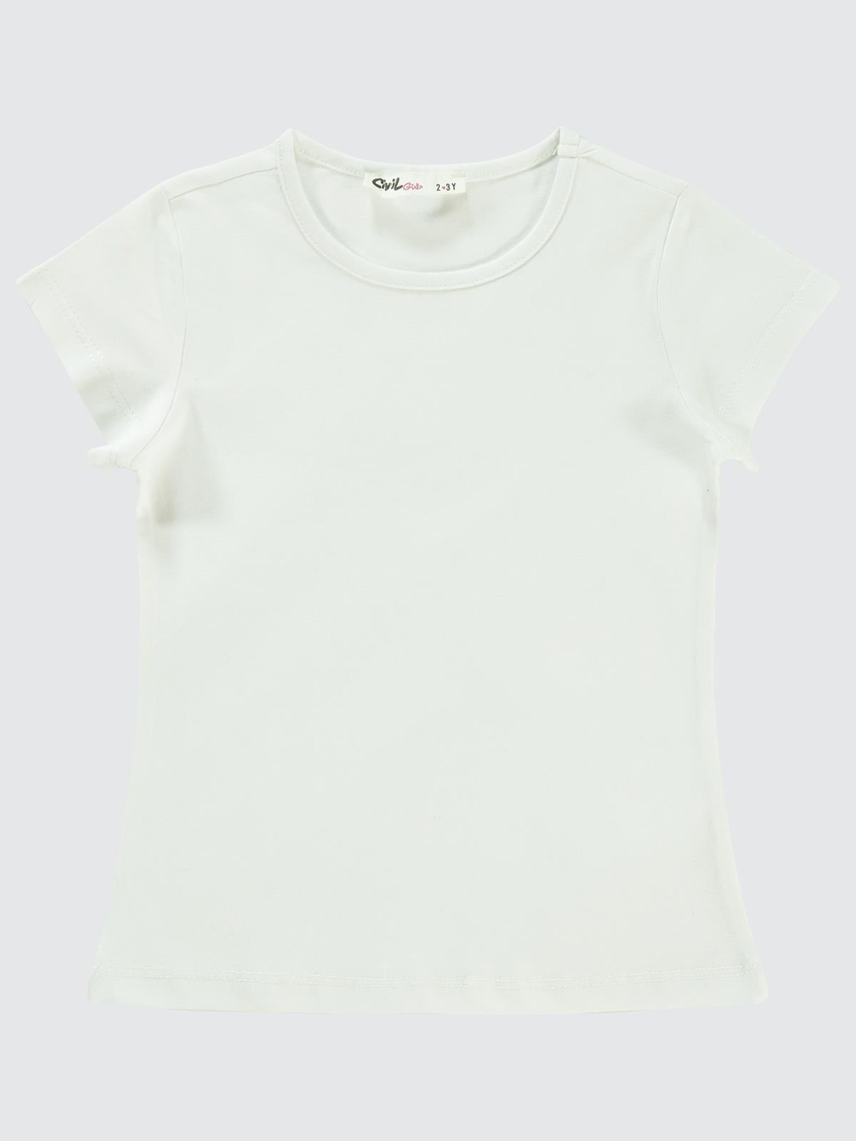 Civil Girls Basic 2-5 Yaş Tişört - Ekru