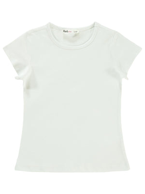 Civil Girls Basic 2-5 Yaş Tişört - Ekru