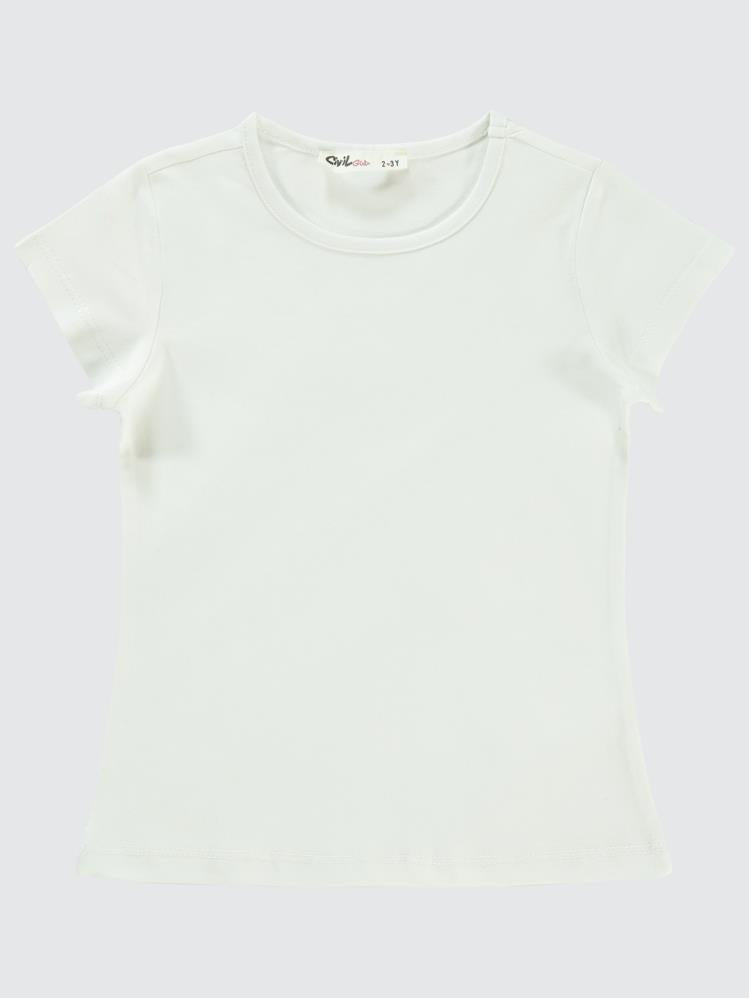 Civil Girls Basic 2-5 Yaş Tişört - Ekru