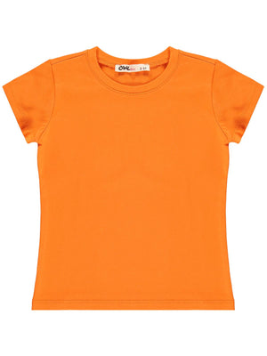 Civil Girls Basic 2-5 Yaş Tişört - Turuncu