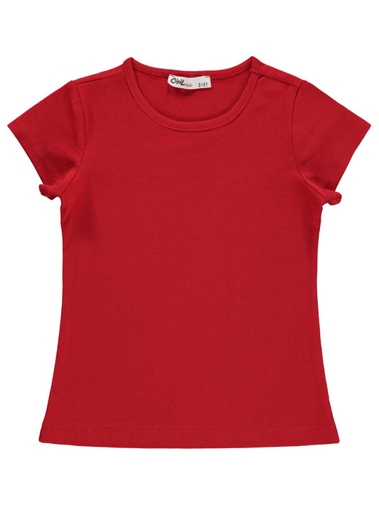 Civil Girls Basic 2-5 Yaş Tişört - Kırmızı