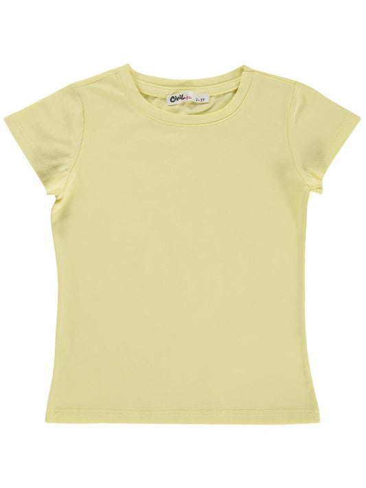 Civil Girls Basic 2-5 Yaş Tişört - Sarı