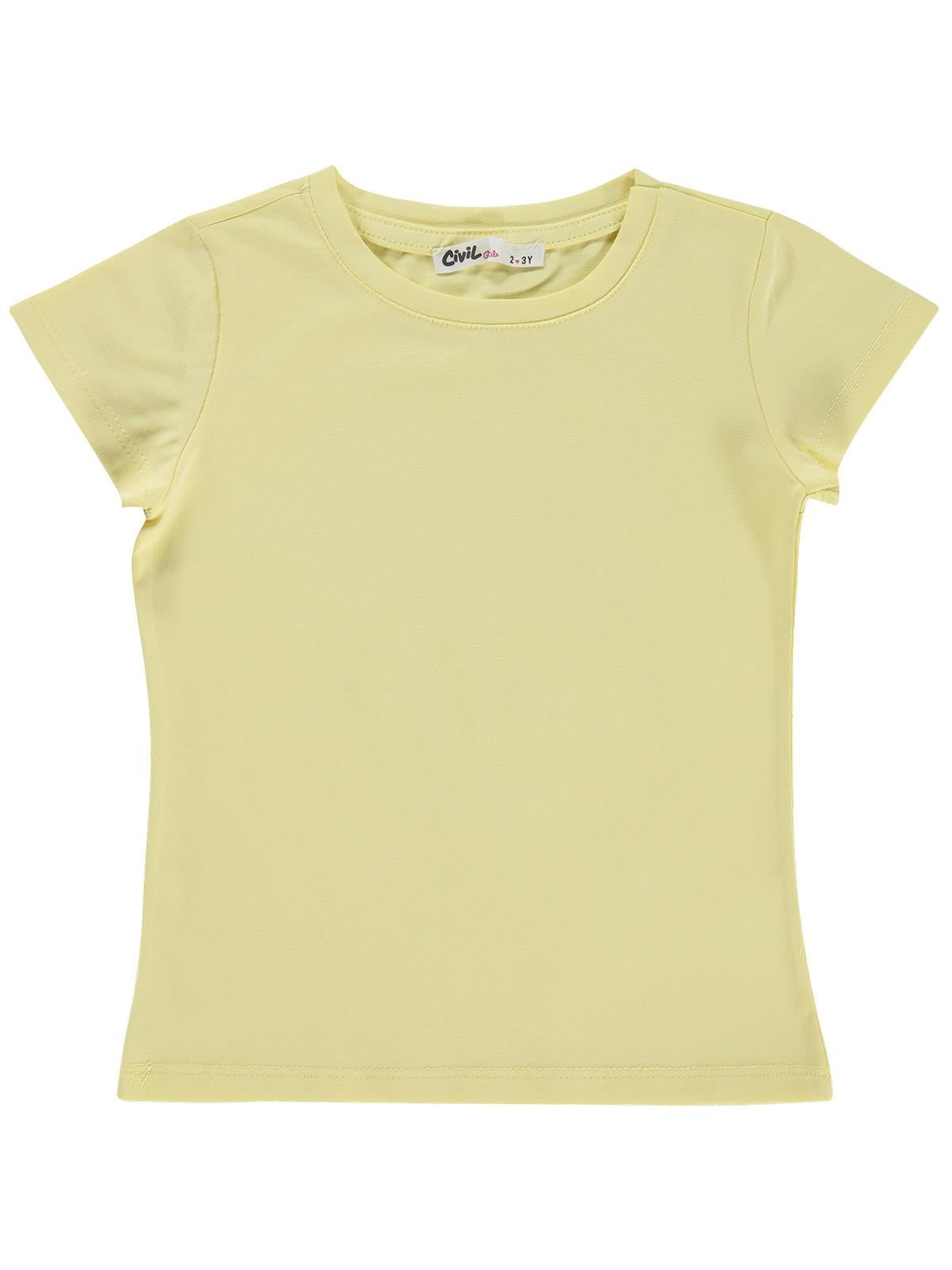 Civil Girls Basic 2-5 Yaş Tişört - Sarı