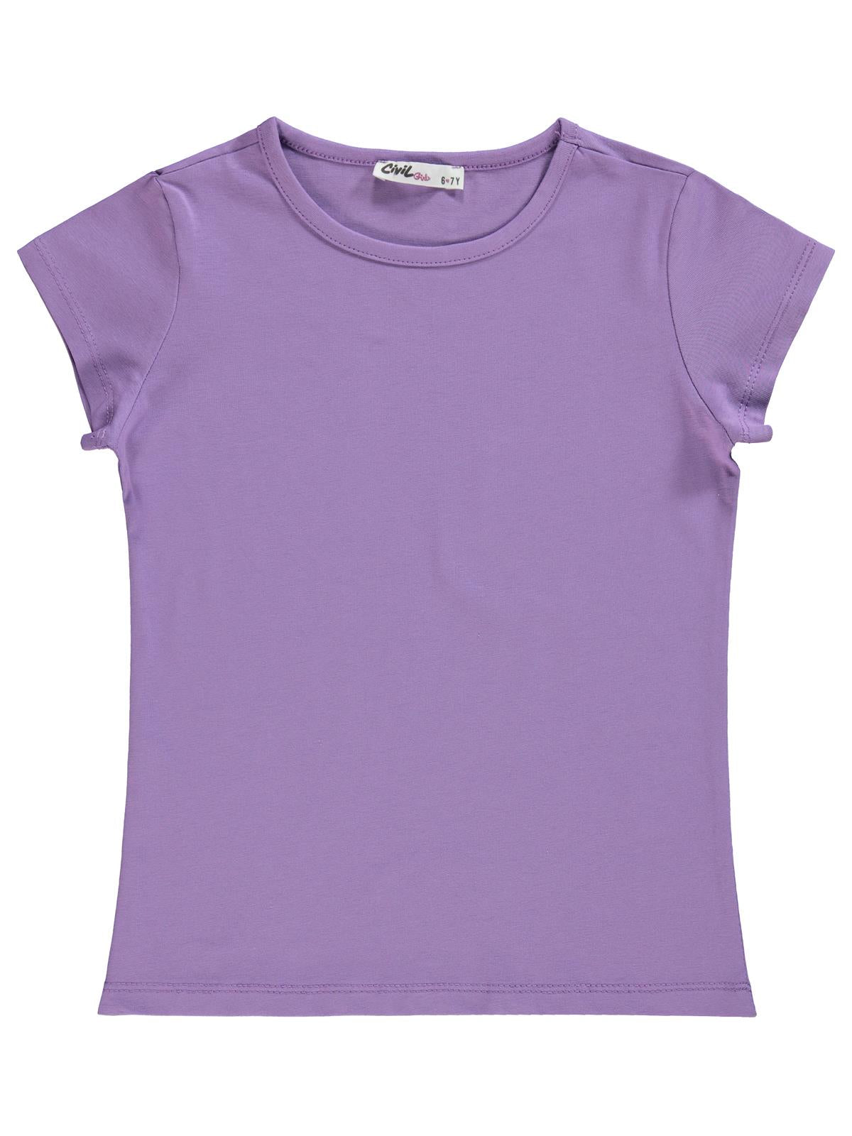 Civil Girls Basic 6-9 Yaş Tişört - Lila