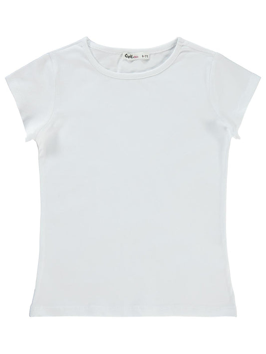 Civil Girls Basic 6-9 Yaş Tişört - Beyaz