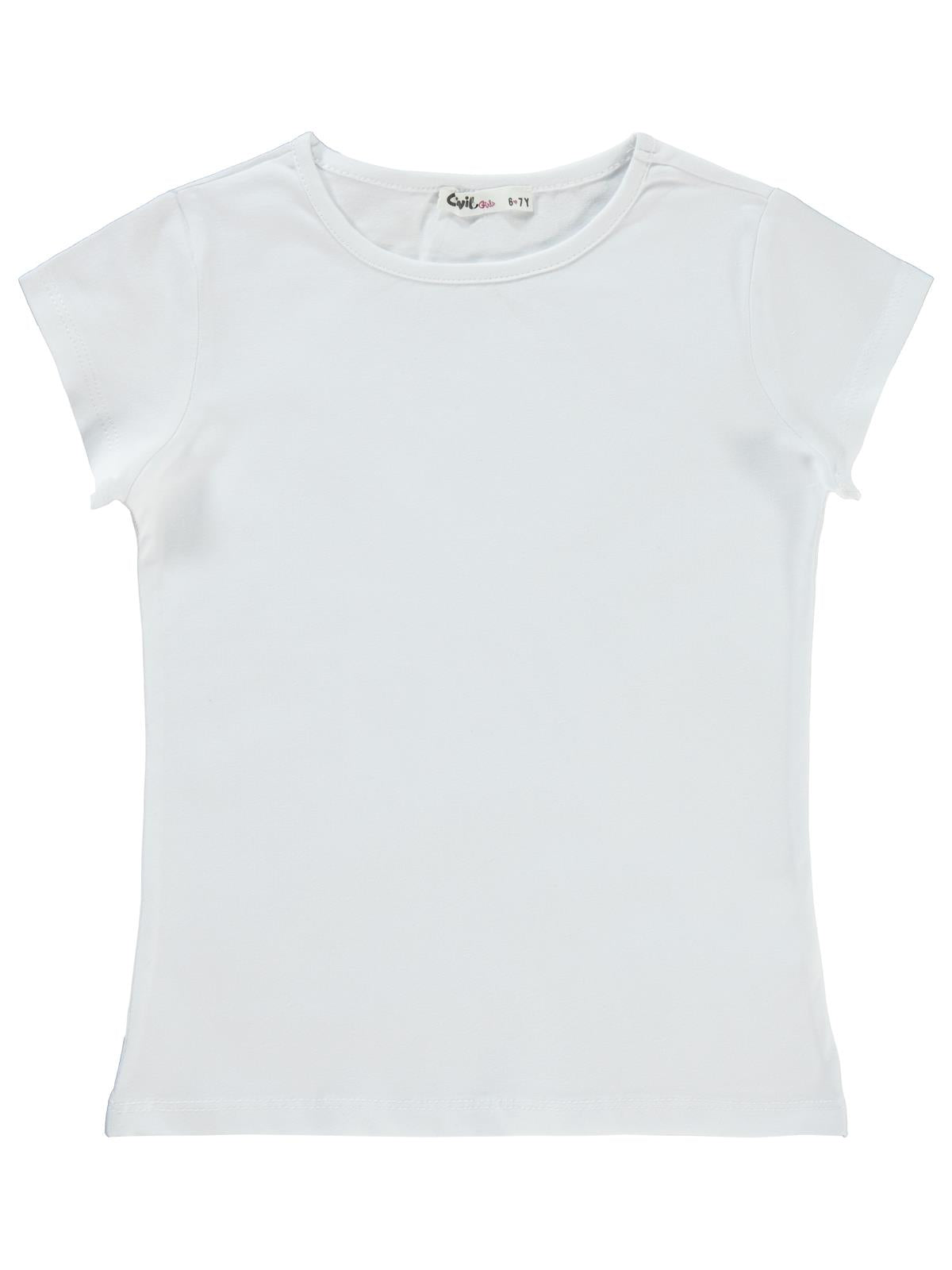Civil Girls Basic 10-13 Yaş Tişört - Beyaz