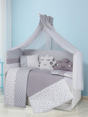 Aras Bebe Esila Uyku Seti 70x130 Cm - Gri