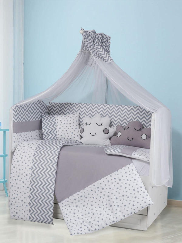 Aras Bebe Esila Uyku Seti 60x120 Cm - Gri