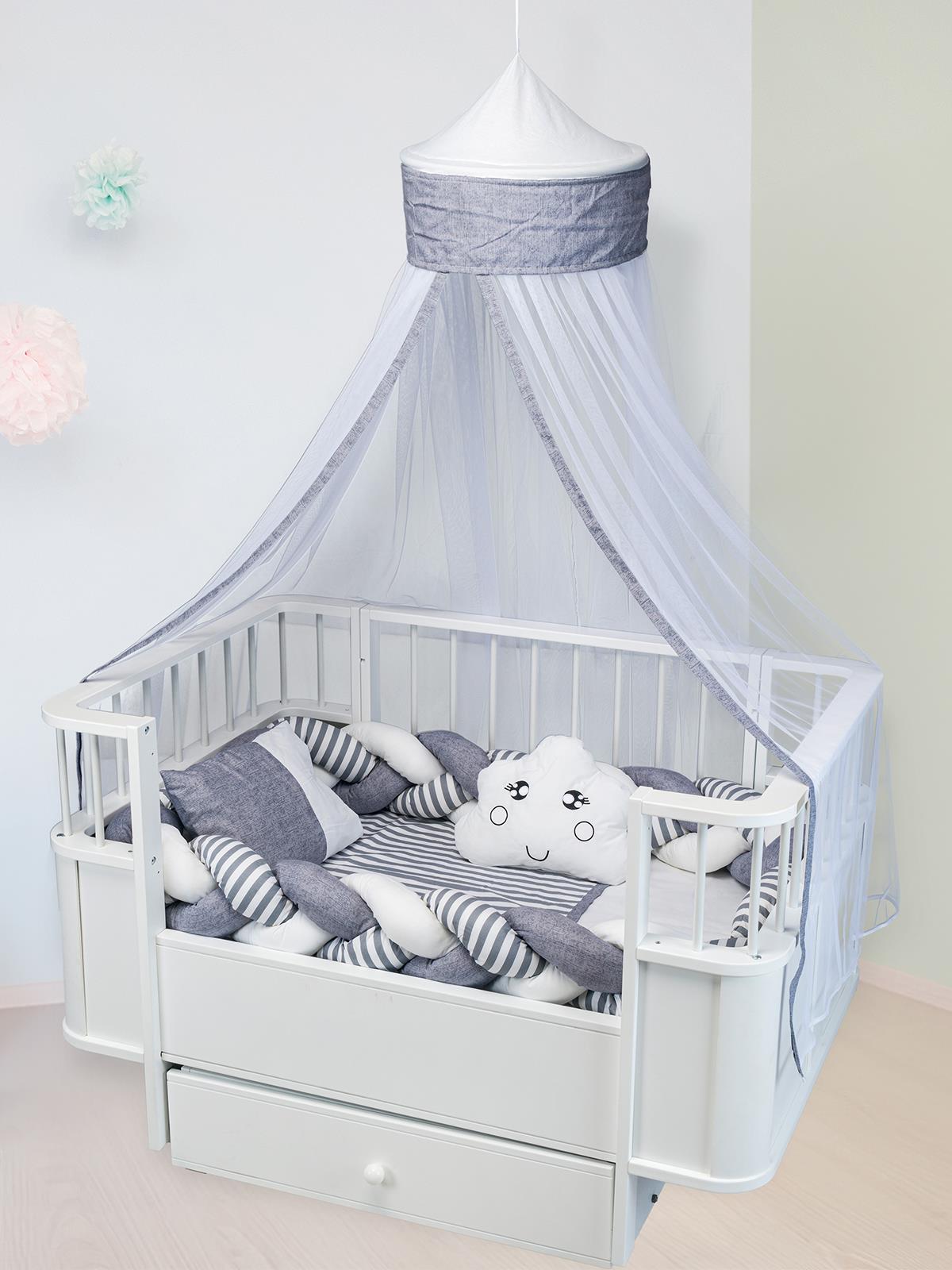 Aras Bebe Örgülü Uyku Seti 60x120 Cm - Gri