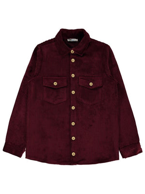 Civil Boys Çift Kapak Cepli 10-13 Yaş Gömlek - Bordo