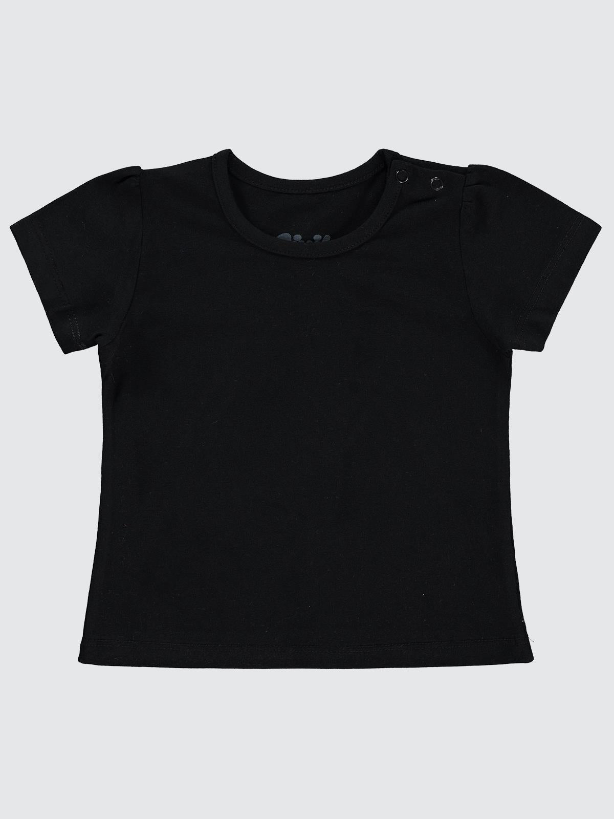 Civil Baby Kız Bebek Tişört 6-18 Ay - Siyah