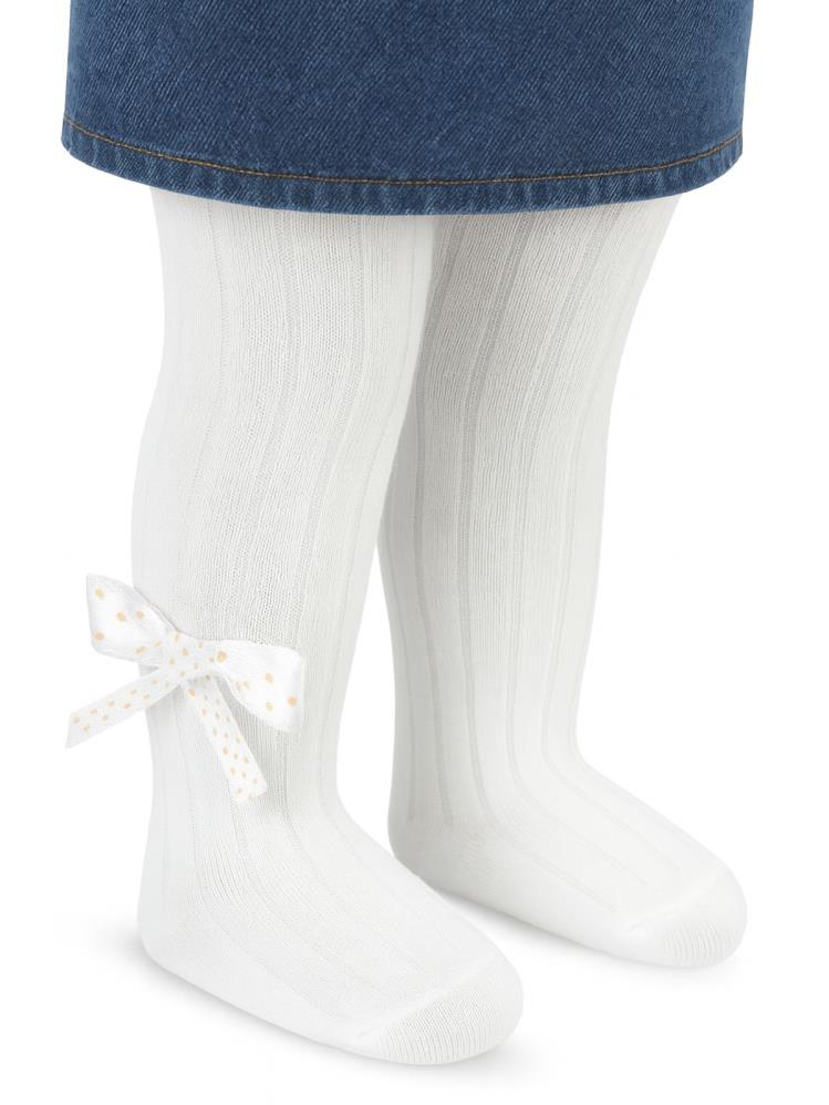 Civil Baby Derbili Fiyonk Aks. 6-18 Ay Bebek Kız Külotlu Çorap - Ekru