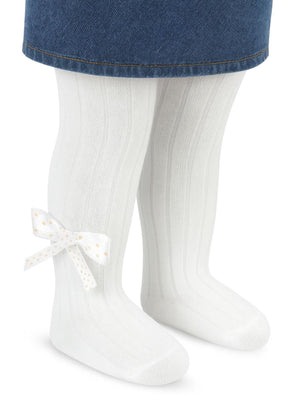 Civil Baby Derbili Fiyonk Aks. 6-18 Ay Bebek Kız Külotlu Çorap - Ekru