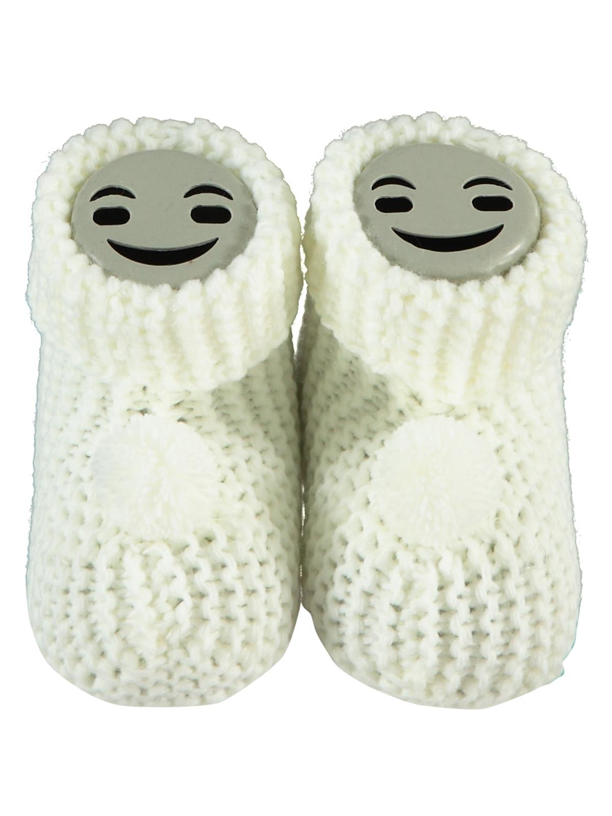 Misket Triko Ponpon Patik - Ekru