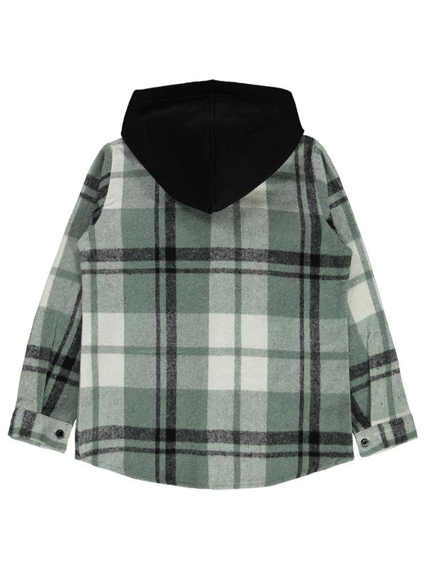 Civil Girls Ekose Desenli 10-13 Yaş Gömlek - Yeşil