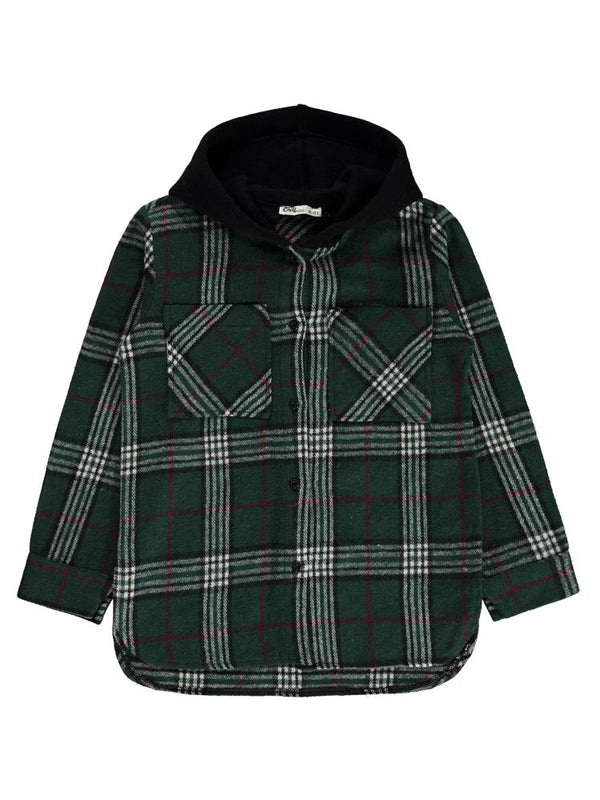 Civil Girls Eteği Yırtmaçlı 10-13 Yaş Gömlek - Haki