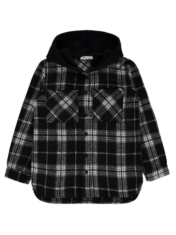 Civil Girls Eteği Yırtmaçlı 10-13 Yaş Gömlek - Siyah