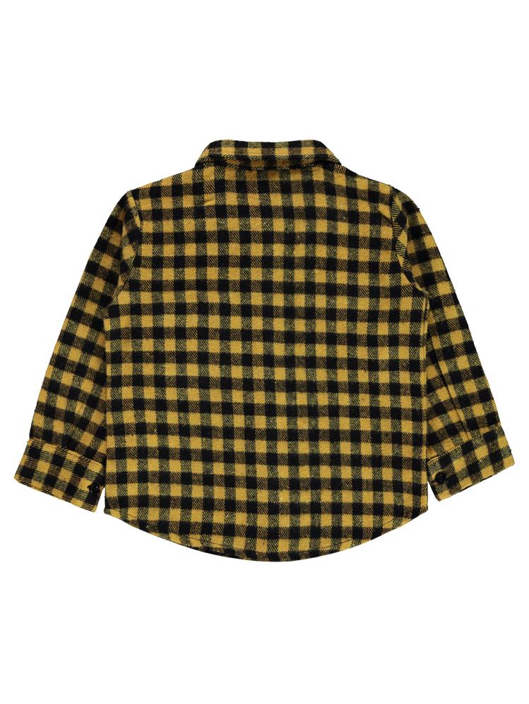 Civil Girls Pitikare Desenli 2-5 Yaş Gömlek - Sarı