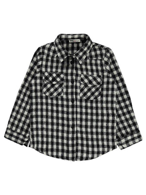 Civil Girls Pitikare Desenli 6-9 Yaş Gömlek - Siyah