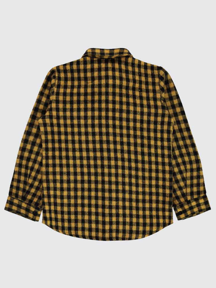 Civil Girls Pitikare Desenli 10-13 Yaş Gömlek - Sarı