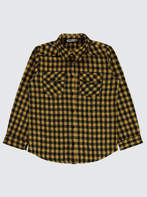 Civil Girls Pitikare Desenli 10-13 Yaş Gömlek - Sarı