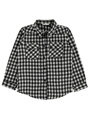 Civil Girls Pitikare Desenli 10-13 Yaş Gömlek - Siyah