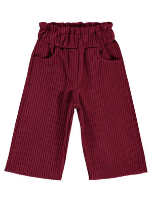 Civil Baby Bel Büzgülü İspanyol Paça 6-18 Ay Pantolon - Bordo