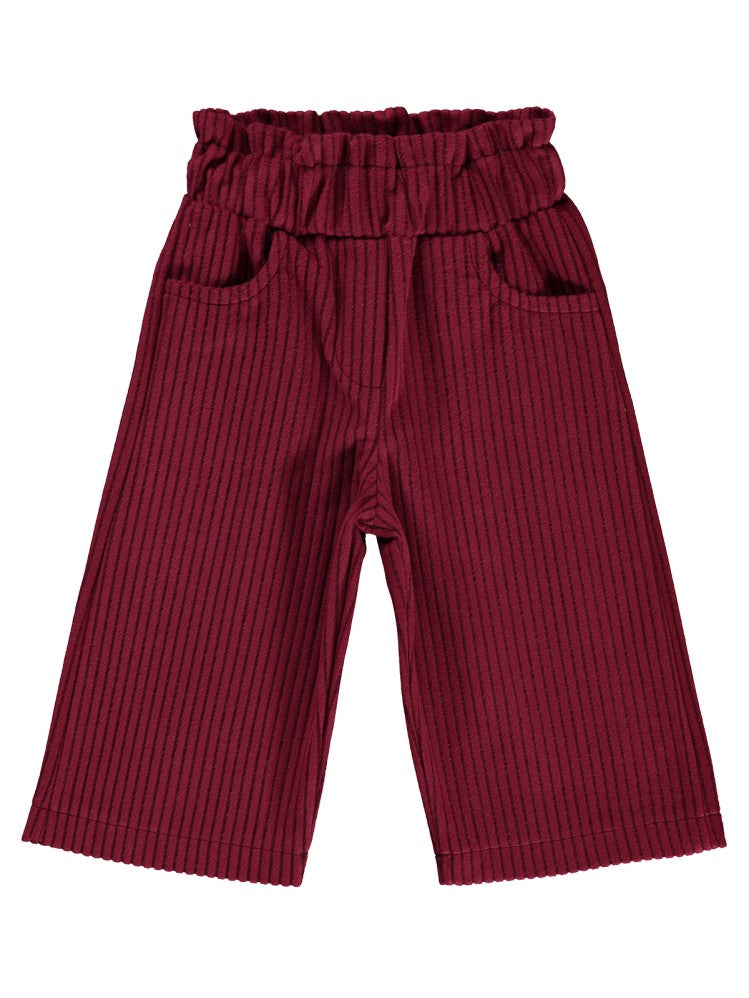 Civil Baby Bel Büzgülü İspanyol Paça 6-18 Ay Pantolon - Bordo