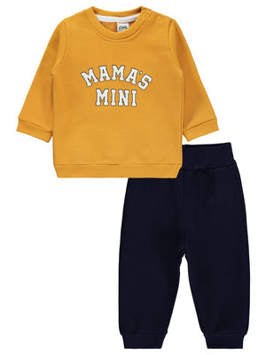 Civil Baby 2 Li Mamas Baskılı 6-18 Ay Takım - Hardal