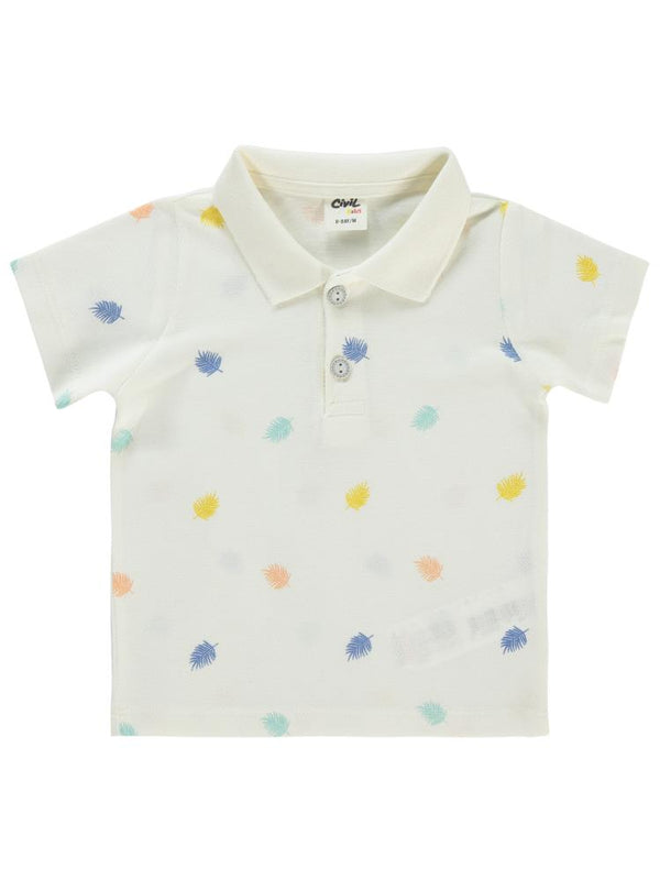 Civil  Baby Yaprak Empirme 6-18 Ay Tişört - Ekru
