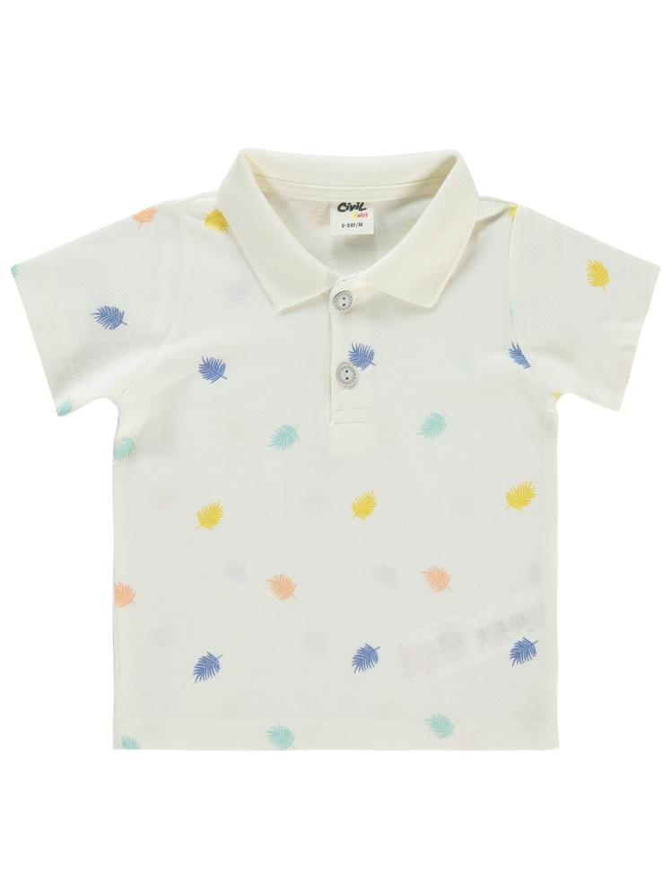 Civil  Baby Yaprak Empirme 6-18 Ay Tişört - Ekru