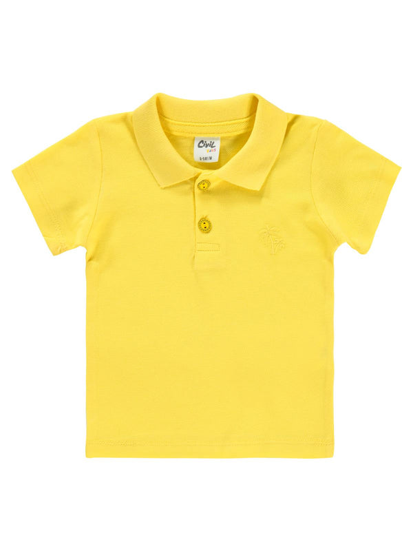 Civil Baby Palmiye Nakışlı  6-18 Ay Tişört - Sarı