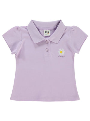 Civil Baby Papatya Nakışlı  6-18 Ay Tişört - Lila