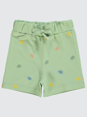 Civil  Baby Yaprak Empirme 6-18 Ay Şort - Yeşil
