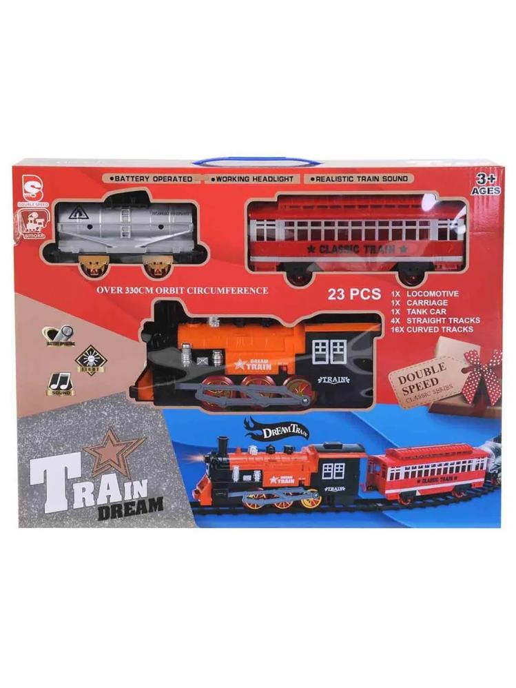 Buharlı Tren Raylı Pilli Işıklı Sesli 330 Cm
