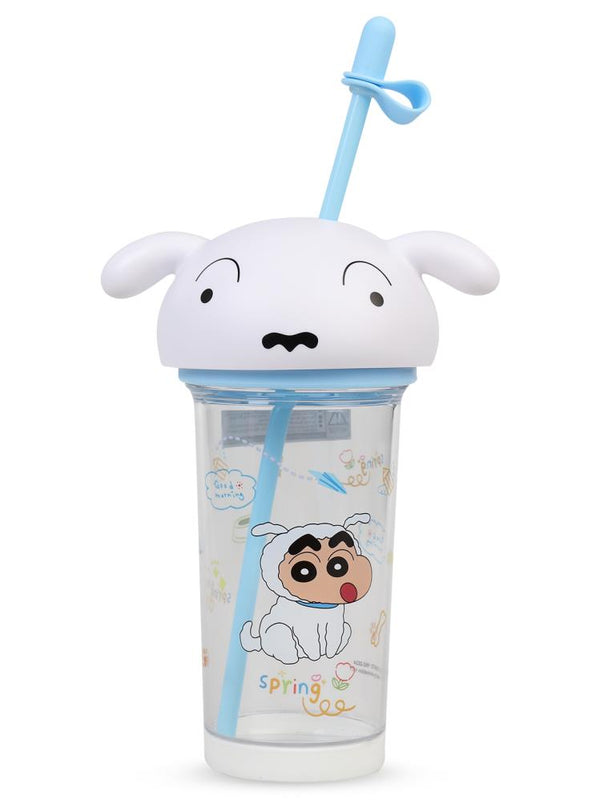 Vagonlife Crayon Shinchan Tritan Pipetli Matara 500 ml - Beyaz