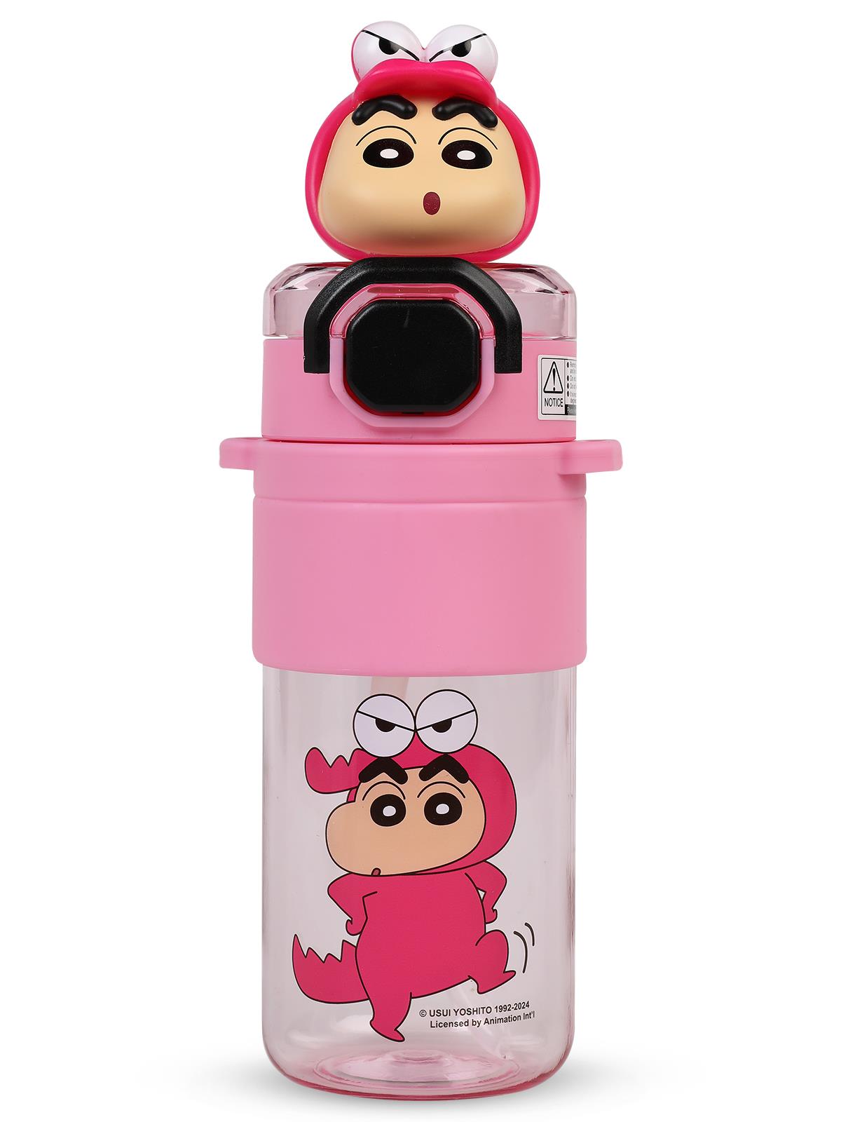 Vagonlife Crayon Shinchan Tritan Pipetli Matara 650 ml - Pembe