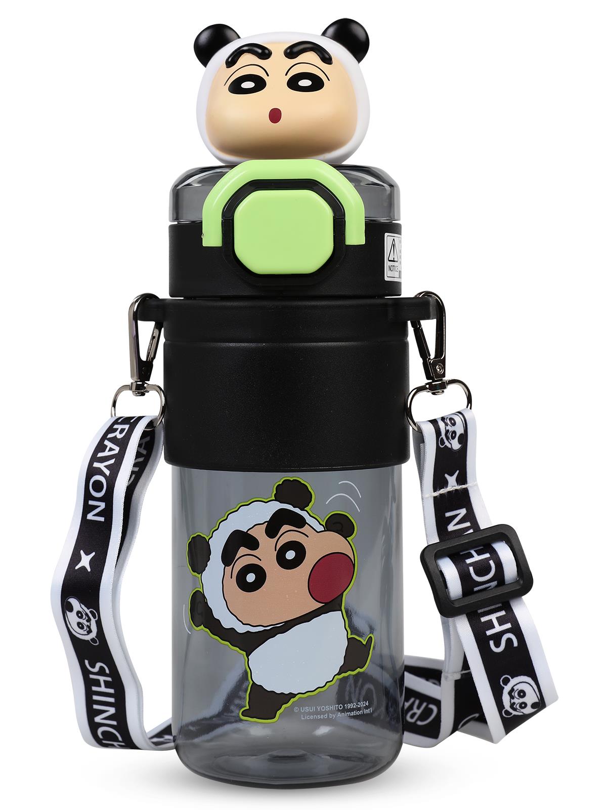 Vagonlife Crayon Shinchan Tritan Pipetli Matara 650 ml - Siyah