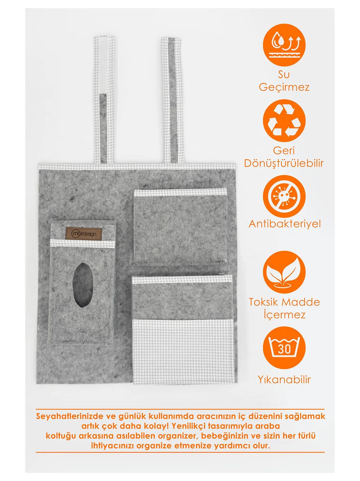 Mor Design Araç İçi Organizeri - Gri