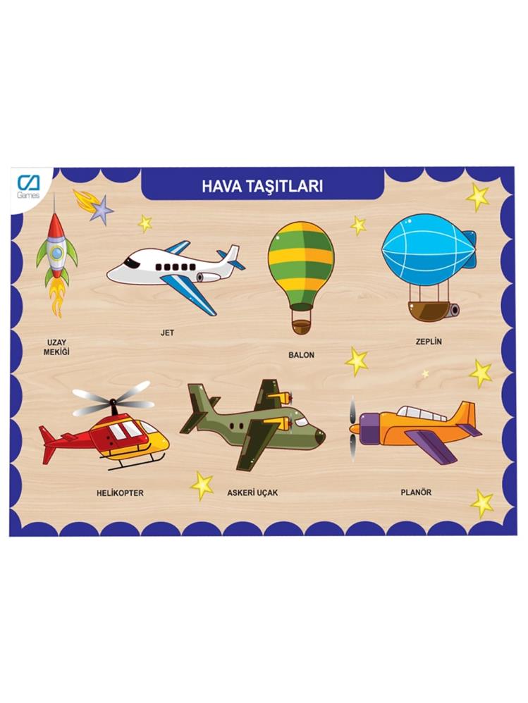 Ca Oyuncak Ahşap Hava Taşıtları Eğitici Set