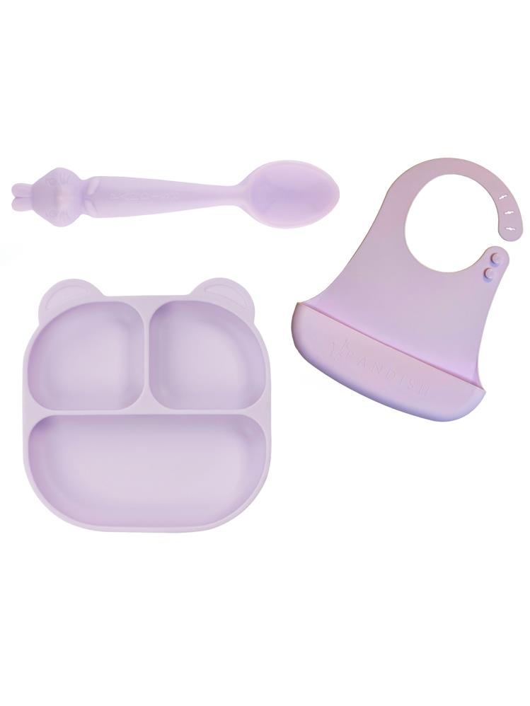 Pandish Mamma Beslenme Seti 3'lü - Lila