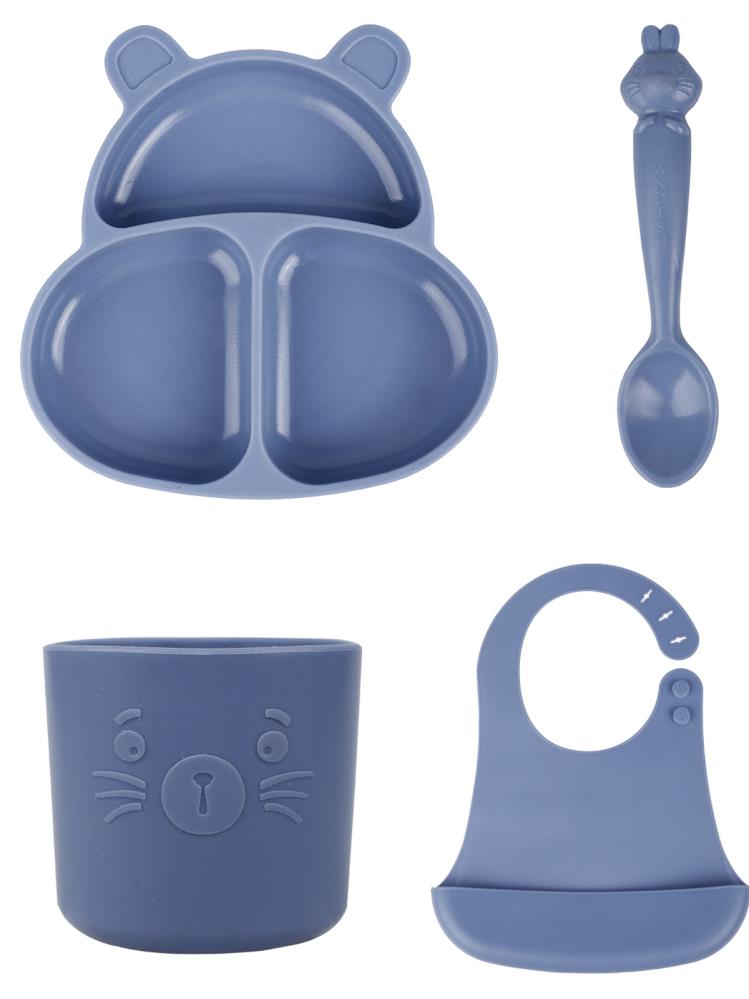 Pandish Huppo Beslenme Seti 4'lü - Mavi
