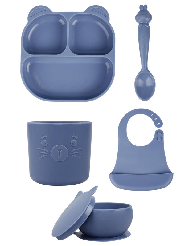 Pandish Mamma Beslenme Seti 5'li - Mavi